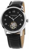 Stuhrling Original Mens's 781.02 Legacy Automatic Black Dial Leather Strap Watch