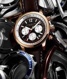 Stuhrling Original Men's 669.04 Analog Monaco Quartz Chronograph Date 16K Rose Gold Plated Brown Genuine Leather Strap Watch