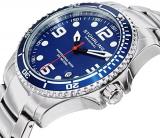 Stuhrling Original Mens “Specialty Grand Regatta” Stainless Steel Professional Swiss Quartz Dive Watch with Date