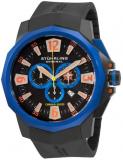 Stuhrling Original Men's 300.332L681 Admiral Swiss Quartz Chronograph Blue Bezel Watch