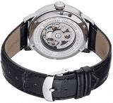 Stuhrling Original Men's 696.01 Legacy Skeleton Date Black Leather Strap Watch
