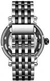 Stührling Original Mens Automatic Watch, Skeleton Watch Analog Dial, Silver Accents, Dual Time, AM/PM Sun Moon, Stainless Steel Bracelet, 3922 Watches for Men Collection