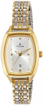 Titan Analog White Dial Women's Watch-NK2571BM01