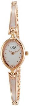 Titan Women's Raga Analog-Quartz Watch with Brass Strap, Rose Gold, 3 (Model: 2370WM01)