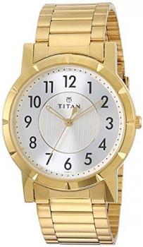 Titan Analog White Dial Men's Watch - 1647YM01