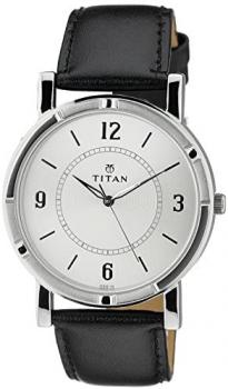 Titan Analog White Dial Men's Watch-1639SL03