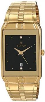 Titan Men's Karishma Analog Dial Watch Black