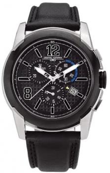 Jorg Gray JG9400-12 Round Watch with Black Calf Leather Strap with Steel Buckle