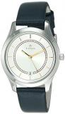 Titan Workwear Women&rsquo;s Contemporary Watch - Quartz, Water Resistant, Leather Strap &ndash; Black Band and White Dial