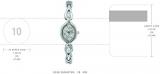 Titan Raga Watches for Women - Womens Analog Quartz Watch - Bracelet Style Wristwatch - Silver Metal Strap with Oval Face and Floral Details Perfect Gifts for Her