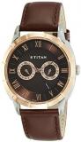 Titan Smartsteel Analog Brown Dial Men's Watch-1489KL02
