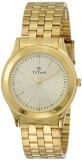 Titan Analog Gold Dial Men's Watch - 1648YM02