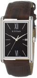 Titan Men's Neo Analog-Quartz Watch with Leather Calfskin Strap, Brown, 22 (Mode...