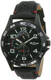 Titan Men's Octane Stainless Steel Quartz Watch with Leather Strap, Black, 21 (Model: 1702NL01)