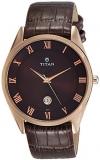Titan Men Brown Dial Watch -90054WL01