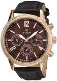 Titan Neo Analog Brass Dial Men's Watch-1734WL01