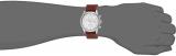 Mens White Dial Leather Multi-Function Watch - 185SL1