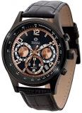 Jorg Gray JS0140 Black Rose Gold Dial and Black Leather Strap Men's Watch