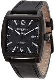 Jorg Gray 5200 Collection Black Face/Black Leather Strap Watch