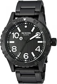 Nixon Men's '46, All' Quartz Stainless Steel Watch, Color:Black (Model: A916-001-00)
