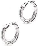 Emporio Armani Women's Silver-Tone Stainless Steel Hoop Earring EGS2195040