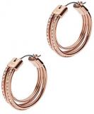 Emporio Armani Women's Rose Gold-Tone Stainless Steel Hoop Earring EGS2196221
