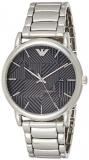 Emporio Armani Men's Quartz Watch with Stainless-Steel Strap, Silver, 22 (Model: AR11134)