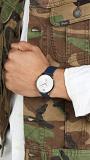 Emporio Armani Men's Modern Slim Watch, 42mm, Gun/Blue, One Size
