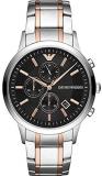 Emporio Armani Mens Chronograph Quartz Watch with Stainless Steel Strap AR11165