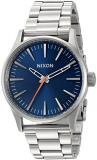 Nixon Women's 'Sentry 38 SS, Blue Sunray' Quartz Stainless Steel Watch, Color:Silver-Toned (Model: A450-1258-00)