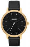 NIXON Kensington Leather A108 - Gold/Black/Silver - 50m Water Resistant Women's Analog Classic Watch (37mm Watch Face, 16mm Leather Band)