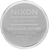 NIXON Clique Leather A1250 - Silver/Brown - 50m Water Resistant Women's Analog Classic Watch (38mm Watch Face, 17mm-15mm Leather Band)