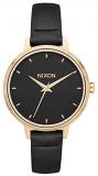 NIXON Medium Kensington Leather A1261 - Gold/Black - 50m Water Resistant Women's Analog Classic Watch (32mm Watch Face, 12mm Leather Band)