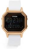 NIXON Siren SS A1211 - Gold/White - 100m Water Resistant Women's Digital Sport Watch (36mm Watch Face, 18mm-16mm Silicone Band)