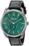 Nixon Men's A4652069 C45 Leather Analog Display Swiss Quartz Grey Watch