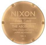 NIXON Men's Ascender Japenese-Quartz Analog Watch with Stainless Steel Band - All Gold/Blue Sunray