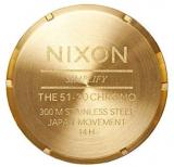 NIXON 51-30 Chrono A088 - All Gold/Blue Sunray - 305M Water Resistant Men's Analog Fashion Watch (51mm Watch Face, 25mm Stainless Steel Band)