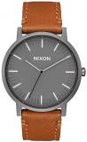 Nixon Porter Leather A1058 50m Water Resistant Men’s Watch (20-18mm Leathe...