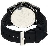 Emporio Armani Men's Retro AR1674 Analog Quartz Watch with Silver Dial and Black Strap