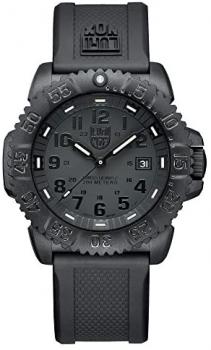 Luminox Men's 3051.BO Navy Seal Colormark 3050 Series, Quartz Movement With Rubber Band, Black Watch