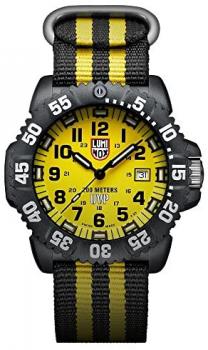 Luminox Navy Seals Mens Watch Scott Cassell Special Edition (XS.3955.Set) - Yellow Display, Compass, Rubber &amp; Nylon Band, 200 M Water Resistant