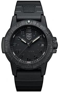 Luminox Navy Seal Watch 39 mm for Men and Women Black Out (XS.0301.BO / 0300 Series): 100 Meter Water Resistant + Light Weight Case + Hardened Mineral Glas
