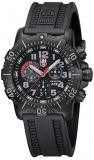 Luminox Authorized for Navy Use (A.N.U.) Chronograph Men's Quartz Watch with Black dial Featuring LLT Luminox Light Technology 45 millimeters Stainless Steel case and Black PU Strap XS.4241.NV