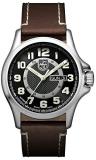 Luminox 1801.NV Men's Land Field Automatic Day Date 1800 Black Dial Brown Leather Strap Watch