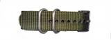 Luminox NATO Nylon Watch Ballistic Strap 22mm 3 Ring Green Color