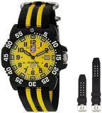 Luminox Men's 'Scott Cassell' Swiss Quartz Resin and Rubber Watch, Color:Black (Model: 3955.SET)