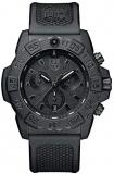 Luminox Navy Seal Mens Watch Chronograph Black Out (XS.3581.BO / 3580 Series): 200 Meter Water Resistant + Stop Watch + Ultra Light Weight Carbon Case