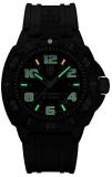 Luminox Men's 0201.SL Sentry 0200 Black Case With Luminescent Accents, Black Rubber Band Watch