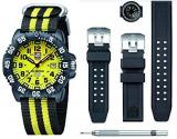 Luminox Navy Seals Mens Watch Scott Cassell Special Edition (XS.3955.Set) - Yellow Display, Compass, Rubber & Nylon Band, 200 M Water Resistant