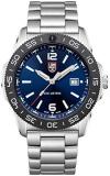 Luminox Men's Navy Seal Pacific Diver 3120 Series Silver Stainless Steel Oyster Band Blue Dial Quartz Analog Watch